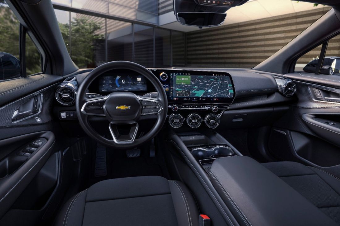 Chevrolet Blazer EV interior dash and steering wheel